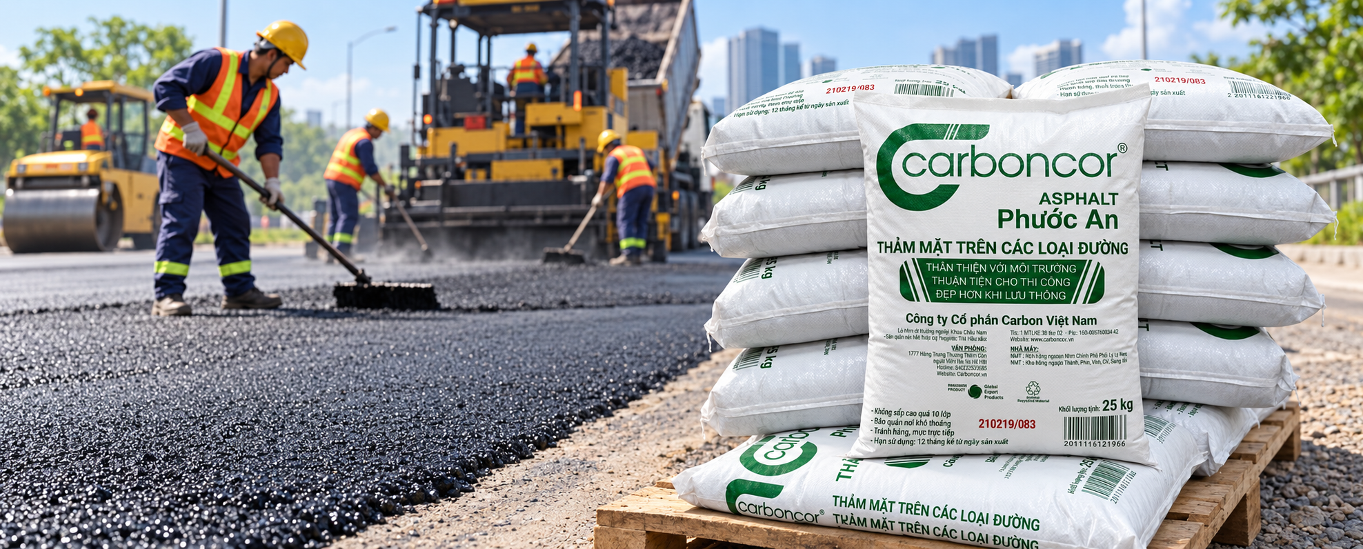 Thi công sửa chữa mặt đường — hình ảnh AI độc quyền