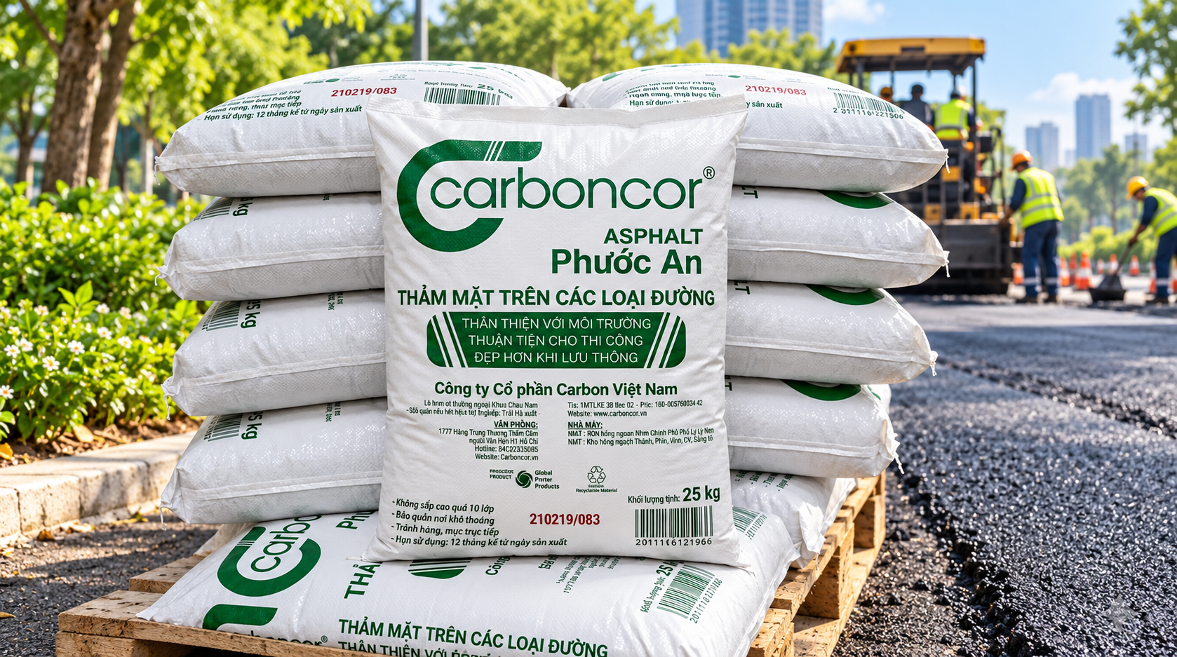 Thi công sửa chữa mặt đường — hình ảnh AI độc quyền